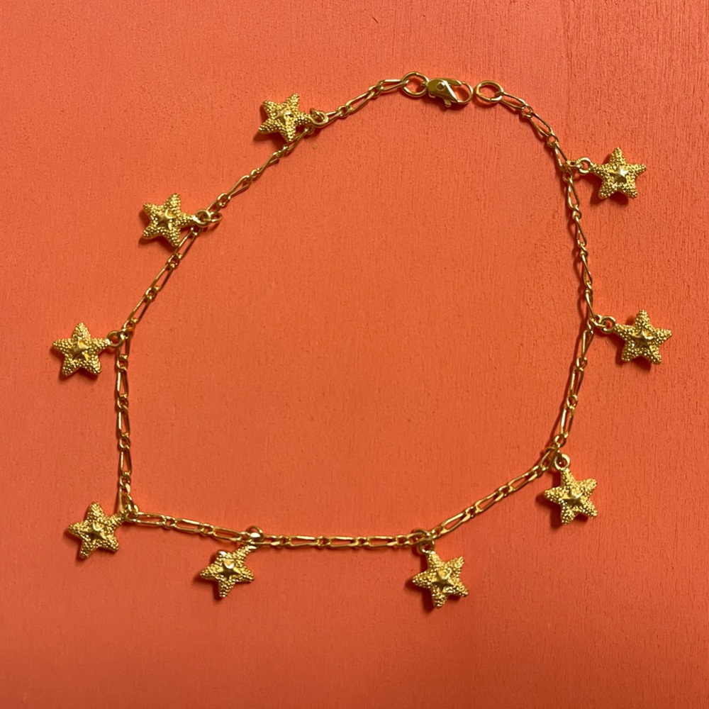 🌟Gold Layered Starfish Anklet - Picture 4 of 7